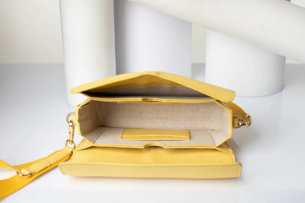 Adessa Biella Genuine Leather Handbag - Latte - Image 6