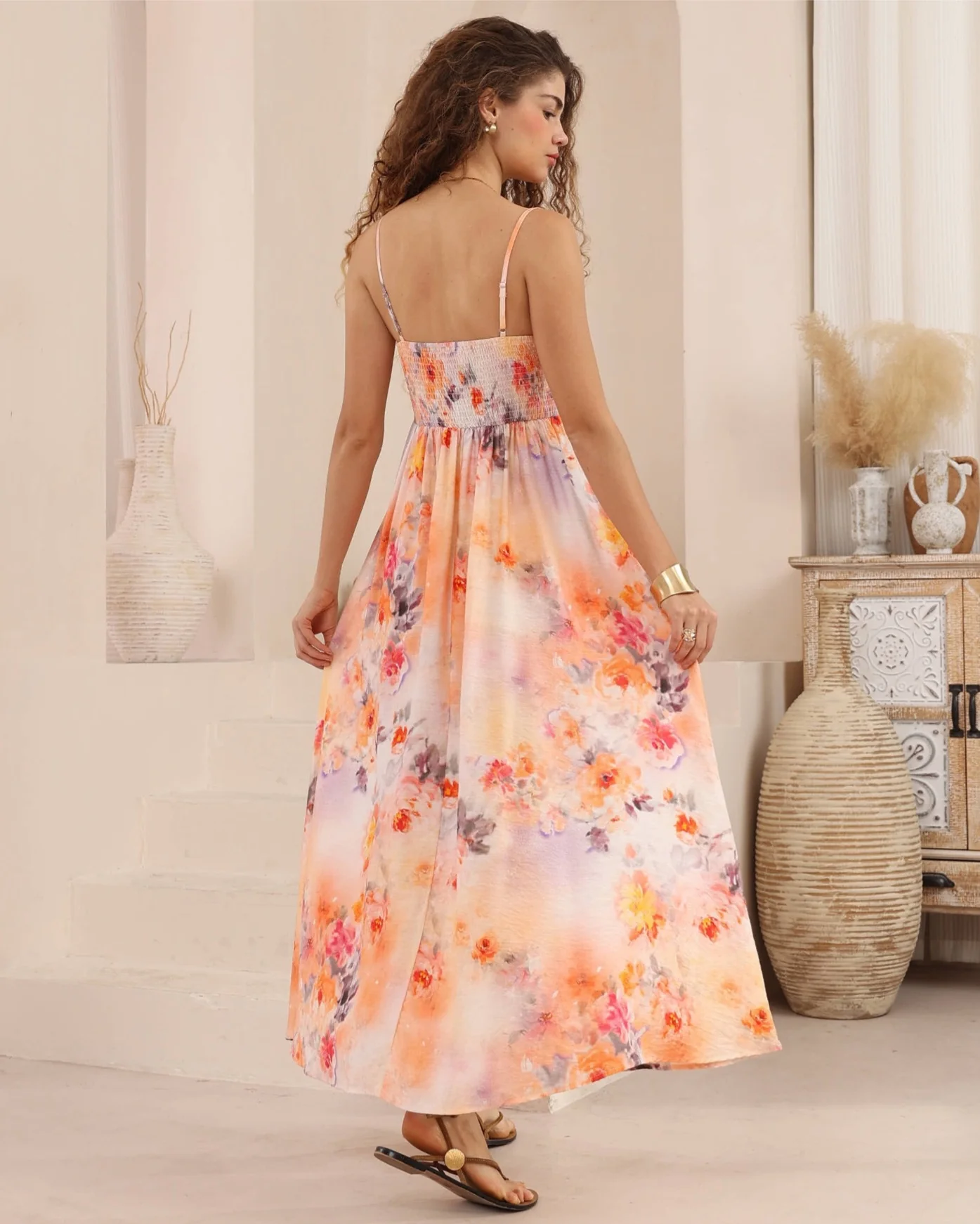 Iris Maxi Collette Maxi Dress with Square Neckline Pockets Spaghetti Strap - Pixie - Image 3