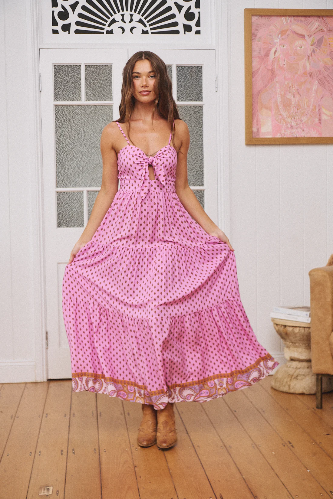 Jaase Bambi Maxi Dress with Adjustable Strap Shirred Back - Venus - Image 18