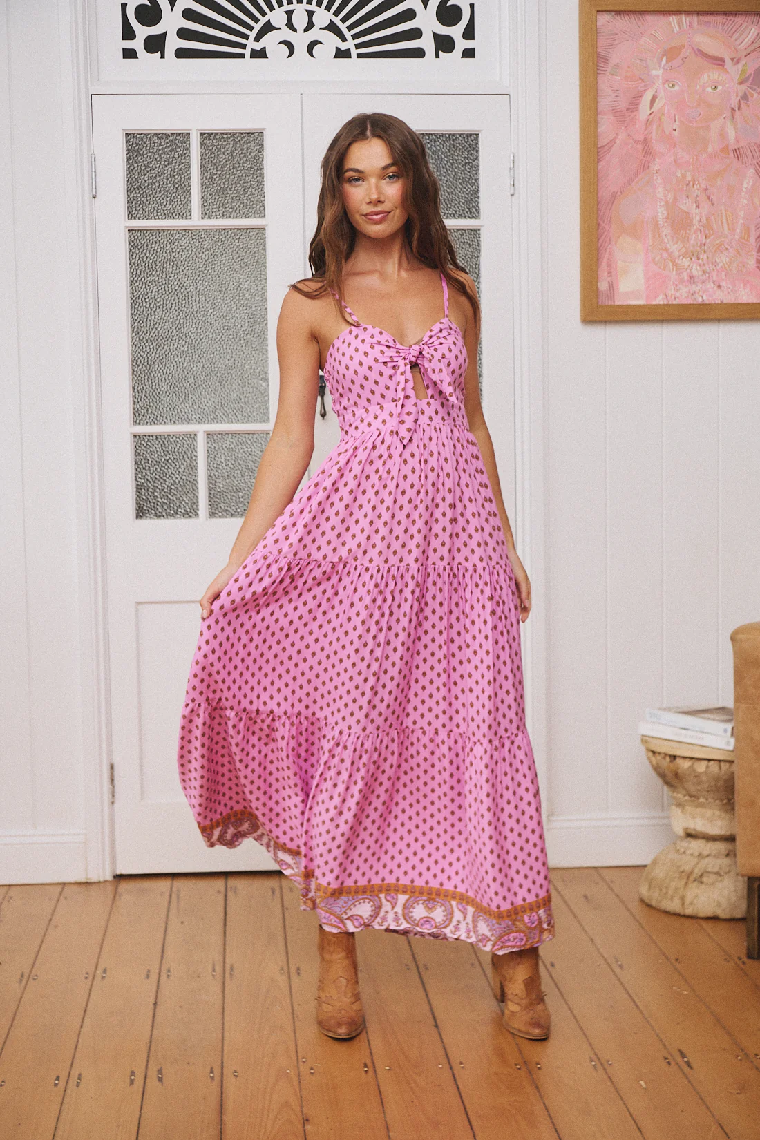 Jaase Bambi Maxi Dress with Adjustable Strap Shirred Back - Venus - Image 24