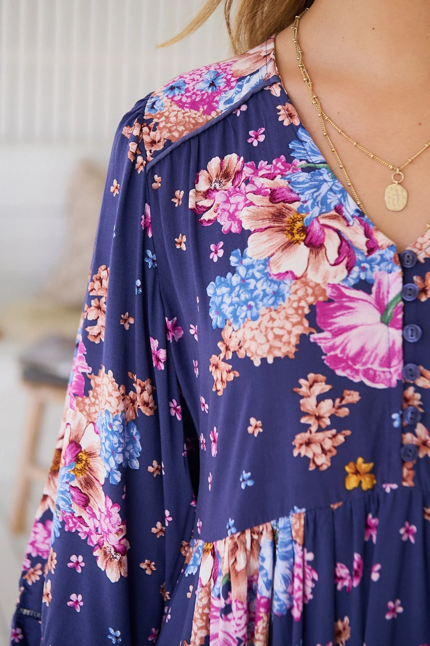Jaase Eve Midi Dress with Long Billowy Sleeve - Wild Whim - Image 12