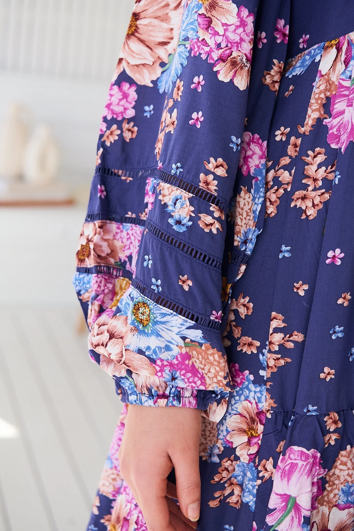 Jaase Eve Midi Dress with Long Billowy Sleeve - Wild Whim - Image 6
