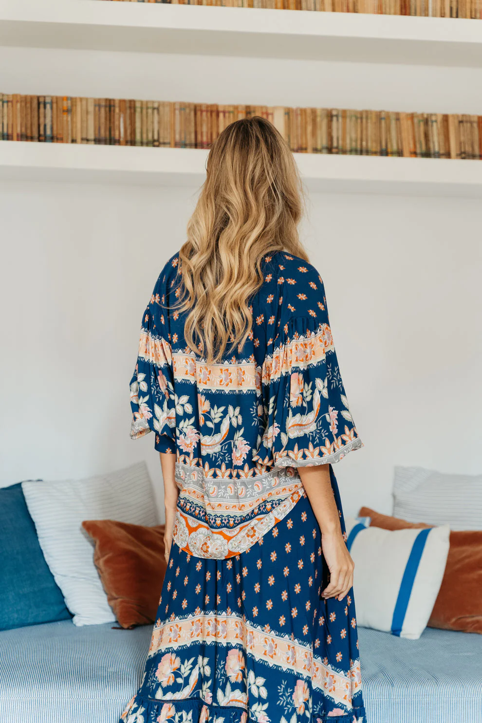 Jaase Marfa Blouse Top with Tie Front Long Cuff Sleeve - Asha - Image 2